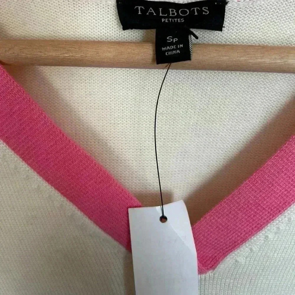 Talbots Striped Sweater with 3/4 length Sleeves NWT Size SP - Picture 6 of 14